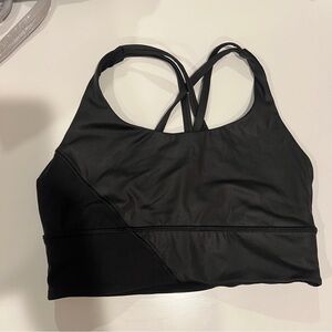 Lululemon Free to be Longline Women's Black Strappy Sports Bra Size 6